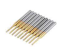 Yechiry Meutre d'extrémité en Carbure de 10pcs, Bits de Gravure CNC Revêtus de Tungstène, Coupe de 1,5 Mm, 1/8 Tige, Carbure cimenté Ultra Fin, Idéal pour PCB, Plastiques, Acier Inoxydable, Cuivre