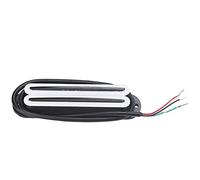 Yechiry Micro Humbucker à Double Rail Chaud 11K, Accessoires de Guitare électrique à Aimant en Céramique, Micro à Réduction de Bruit pour une Installation Facile (piste noire blanche)