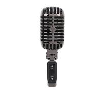 Yechiry Microphone Vocal Dynamique Rétro Classique, Support Universel en Alliage de Zinc, Vieux Micro Cardioïde de Style Vintage pour les Performances en Direct, Enregistrement en Studio, karaoké