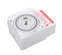 Yechiry Minuterie Mécanique, Mini Minuterie de Sortie Mécanique 16 A sur 24 Heures, avec Couvercle étanche avec Intervalle de 15 Minutes, Idéale pour les Réseaux Nationaux, les Sous-stations et les