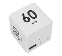 Yechiry Minuteur Cube Professionnel pour la Gestion du Temps dans Les Salons de beauté, la Cuisine et Les Séances D'entraînement - Matériau ABS Durable - Blanc - 1 Paquet (15-20-30-60 Minutes)