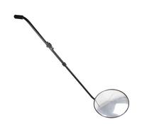 Yechiry Miroir D'inspection Sous Voiture, Miroir Convexe en Acrylique Incassable de 30 Cm avec Grossissement 2X et Lumière LED, Poignée Télescopique Réglable de 90 à 120 Cm, avec Joint