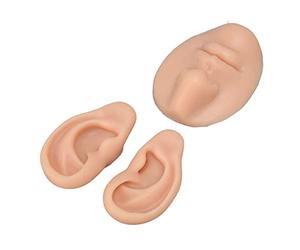 Yechiry Modèle de Pratique pour les Oreilles et le Nez en Silicone, Outil Multi-usage pour les Applications de Perçage Corporel et de Chirurgie, Portable de Petite Taille, 1 Ensemble (Couleur de
