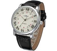 Yechiry Montre Mécanique pour Hommes, Chronométrage élégant et Entièrement Automatique avec Bracelet en Cuir PU, Style décontracté 42mm (#1)