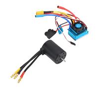 Yechiry Moteur sans Balais 3650 3600 KV et Ensemble ESC 120 A, Pièce de Voiture RC Légère et étanche, Ensemble de Moteur de Port de Programmation Externe, Idéal pour Voiture RC 1/10 et 1/8