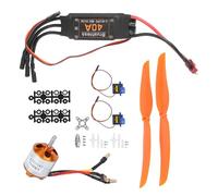 Yechiry Moteur sans Balais pour Avion RC 1100KV, Servo Puissant de sécurité ESC 40A pour Les Amateurs et Les Passionnés (A2217 KV1100KV Moteur Brushless 40A ESC SG90 9G)