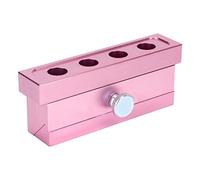 Yechiry Moule de Rouge à Lèvres Bricolage, Outil de Fabrication de Baume à Lèvres en Aluminium à 4 Trous avec Paroi Intérieure Lisse pour Rouges à Lèvres Sandwich Simple et Double