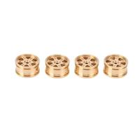 Yechiry Moyeu de Jante de Roue en Laiton 4 Pièces, Résistance et longévité Plus élevées pour Voiture sur Chenilles SCX30 1/30 RC, avec Un Meilleur Contrôle de Traction et d'escalade, 7,09x0,39 Pouces