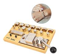 Yechiry Outil de Pliage D'anneaux, Outils de Fabrication de Bijoux avec Manche en Bois et Métal, Cintreuse Multifonctionnelle Professionnelle pour Boucles D'oreilles, Bagues, or,