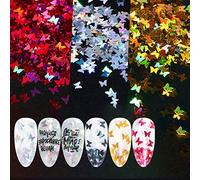 Yechiry Paillettes pour Ongles, Autocollants Confettis Colorés, Décalcomanies pour Nail Art Faciles à Appliquer avec 12 Couleurs, Idéales pour le Bricolage des Ongles et la Décoration de la Maison