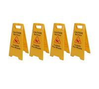 Yechiry Panneau Pliable pour Sol mouillé, 12 Pièces, Clair, Attention, Double Face, pour Usage Intérieur et Extérieur, Plastique Technique Jaune