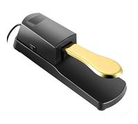 Yechiry Pédale de Piano, Pédale de Sustain Portable, Antidérapante avec Bouton de Commutation, Idéale pour Piano à Main et électronique (GOLD)