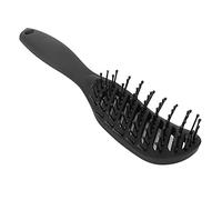 Yechiry Peigne à Cheveux Ménisque Brosse de Coiffure en Nylon pour Massage des Cheveux Lisses, Petit Peigne incurvé pour Mouillés et Secs, ABS/nylon, 9,3 X 1,7 X 1,2 Pouces (BLACK)