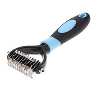 Yechiry Peigne à Nœuds pour Animaux de Compagnie, Peigne à Lames Double Face en Acier Inoxydable, Outil de Toilettage à Poignée Ergonomique avec épilation Douce et Sûre, Idéal pour les Chiens à Peau