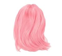 Yechiry Perruque Bob Courte et Droite Rose Moelleuse pour étudiants, Fibre Haute Température, Facile à Porter au Quotidien et en Fête, 1 Pièce