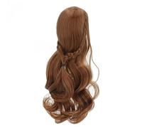 Yechiry Perruque de Cheveux Bouclés pour Poupée BJD avec Frange Soignée pour Coupe DIY, Perruque de Cheveux Longs et épais pour Fournitures de Fabrication de Poupée 1/3 BJD - Circonférence de Tête