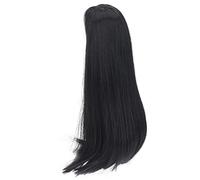 Yechiry Perruque de Poupée 1/3, Texture Douce, Longue et Lisse, Coupe Hime, Cheveux Résistants à la Chaleur, Bricolage pour Poupées, Poupées de 8 à 9 Pouces (BLACK)
