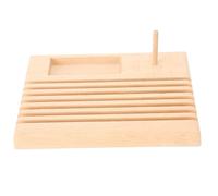 Yechiry Petit Support de Règle de Quilting, Support de Règle en Hêtre Robuste pour le Stockage des Bobines de Fil de Canette, 18x15x2CM