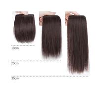 Yechiry Pièce épaississante de Cheveux Synthétiques Moelleux, sur Perruque avec Clips Hautement élastiques et Coutures à Double Rangée, Idéal pour les Femmes, les Filles et la Vie Quotidienne (Noir