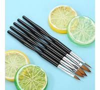 Yechiry Pinceau de Manucure Artistique, 5 Pièces Outils de Dessin pour | Conception portable, durable pour divers ongles, idéal pour la maison et le salon