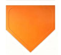 Yechiry Plaque de Baseball en Caoutchouc pour la Pratique du Lancer et du Bâton, Conception à Profil Bas, Adaptée aux écoles, 1 Pièce (Orange)
