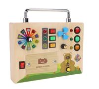 Yechiry Plateau de Jeu occupé en Bois, Jouet Sensoriel éducatif d'apprentissage Précoce avec Lumière LED et Outil de Feux de Circulation, éducation à la sécurité Routière pour Le