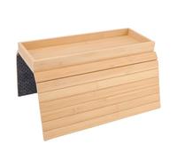 Yechiry Plateau en Bois pour Accoudoir de Canapé, Organiseur Pliable pour Accoudoir de Canapé avec Patin Antidérapant, Peu Encombrant, pour des Collations, des Boissons, des Livres (Couleur du Bois)