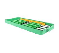 Yechiry Plateau Organisateur de Douilles, Support Portable sur Rail en Aluminium pour Boîte à Outils, Embout Fonctionnel et Support avec Poignée pour le Stockage en Atelier et dans le Garage