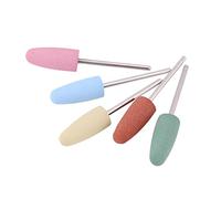 Yechiry Polisseuse à Ongles Foret de Lissage pour Manucure et Pédicure avec 5 Forets en Silicone, 5 Couleurs Disponibles, Idéal pour les Amateurs de Nail Art