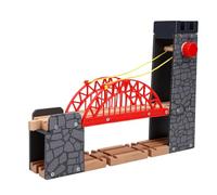 Yechiry Pont de Suspension Ferroviaire Modèle en Bois de Hêtre | Compatible avec diverses pistes en bois, surfaces polies robustes et sûres, lisses, récréation éducative
