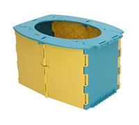 Yechiry Pot pour Tout-petits, Toilettes Pliables Portables pour bébé, Pot de Voyage pour Tout-petits à Forte Charge et Gain de Place avec Sac de Nettoyage Amovible pour le Camping, les (bleu jaune)