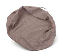 Yechiry Pouf de Rangement pour Animaux en Peluche, Housse de Chaise en Tissu, Housse de Tabouret Ronde, Couverture de Jouet en Peluche, Rangement de Vêtements pour Enfants, Salle de (Lin Marron)