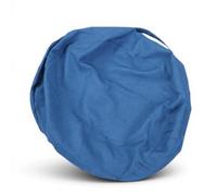 Yechiry Pouf de Rangement pour Animaux en Peluche, Housse de Chaise en Tissu, Housse de Tabouret Ronde, Couverture de Jouet en Peluche, Rangement de Vêtements pour Enfants, Salle de (Blue)