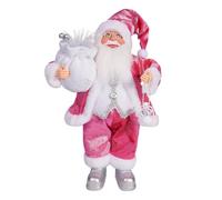 Yechiry Poupée de Père Noël Debout de 12 Pouces, Figurine de Père Noël à Posture Vive, Décoration de pour Fenêtre de Magasin à Domicile, Fête de Vacances (A)