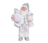 Yechiry Poupée de Père Noël Debout de 12 Pouces, Figurine de Père Noël à Posture Vive, Décoration de pour Fenêtre de Magasin à Domicile, Fête de Vacances (H)