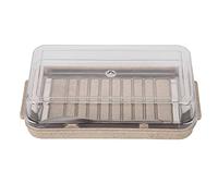 Yechiry Récipient -Beurre en Acier Inoxydable avec Couvercle Transparent pour un Rangement Facile du Beurre dans la Cuisine, Plastique Durable et Acier, 1 unité (Boîte à découper grille à