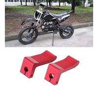 Yechiry Red Mini Moto Racing Aluminium Alloy Footpeg Foot Rest Pédales, Durable et Anti-dérapage, Compatible avec Un Vélo de Poche de Course à 2 Coups