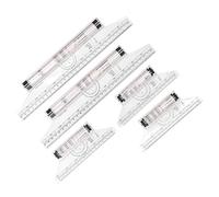 Yechiry Règle de Mesure à Roulettes Transparente, échelle Claire, Rouleau Parallèle Léger pour Dessin et Calcul pour Artistes étudiants en Plastique 15 Cm 30 Cm 5 Pièces pour le Travail ou les études