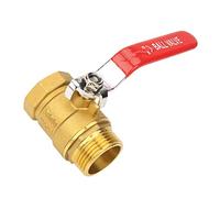 Yechiry Robinet à Tournant Sphérique de Tuyau DN25 de 1 Pouce, Robinet à Tournant Sphérique à Filetage Mâle et Femelle en Laiton, Soupape de Décharge Robuste pour les Applications de Contrôle de