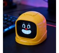 Yechiry Robot D'expression Amusant pour Tableau de Bord de Voiture, Ornement de Console Centrale avec Base Magnétique D'expressions émotionnelles, Longue Durée de Vie de la Batterie pour (Yellow)