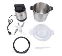 Yechiry Robot Ménager, Hachoir à Viande et Légumes électrique 1000W 6l avec Patin Antidérapant et Bol en Acier Inoxydable 304, Conception à Double Mode, pour Fruits et Noix (Prise UE)