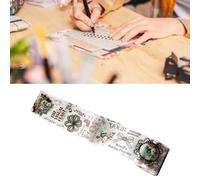 Yechiry Ruban Adhésif en Dentelle PET Auto-adhésif, et Noir, Décalcomanies Florales pour Scrapbooking, Rouleau de Ruban d'Emballage Décoratif pour Emballage de Scrapbooking