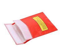 Yechiry Sac de Batterie Lipo 18x23 Cm, Stockage de Batterie Ignifuge et Antidéflagrant, Sac Sûr Résistant à la Chaleur avec Fibre Ignifuge, Idéal pour Diverses Batteries d'avion (Rouge)