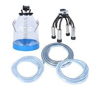 Yechiry Seau à Lait Transparent de 32 L pour la Traite des Vaches, Machine à Traire Laitière Portable, Seau à Griffes de Lait Transparent en Plastique avec Double échelle pour Ferme Laitière