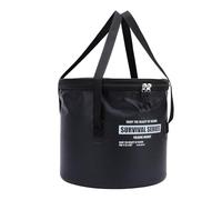 Yechiry Seau Pliable avec Poignée | Léger et Pliable | Récipient à Eau avec Pochette en Filet | Seau de Bassin Extérieur Portable pour la Pêche, Le Camping, la Randonnée, la Randonnée, Les Voyages