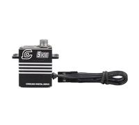 Yechiry Servo Numérique RC 9KG, Servo Haute sensibilité Entièrement en Métal, IP66 à Faible Bruit avec Bras, Idéal pour Chenille SCX10 III 1/18 RC (Black)