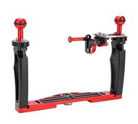 Yechiry Stabilisateur de Plateau à Double Poignée, Plate-Forme de Caméra en Alliage d'aluminium CNC, Levier d'extension de Déclenchement 'Obturation avec Vis de Verrouillage, Idéal pour Les