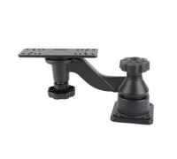 Yechiry Support de Bras Oscillant pour électronique Marine de 6 Pouces, Support de Base Horizontal en Aluminium Enduit de Poudre avec Rotation à 360 °, Bras de 10,75 Pouces pour Détecteur de Poissons,