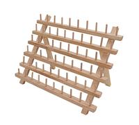 Yechiry Support de Fil en Bois de 60 Bobines, Organisateur en Bois de Hêtre, Solution de Rangement Facile pour les Salles de Matelassage et de Couture, 30x40 Cm
