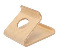 Yechiry Support de Tablette PC Double Face en Noyer, Support de Téléphone Portable élégant pour Utilisation de Bureau, Matériau en Noyer Durable, Conception Légère (Ton Clair)